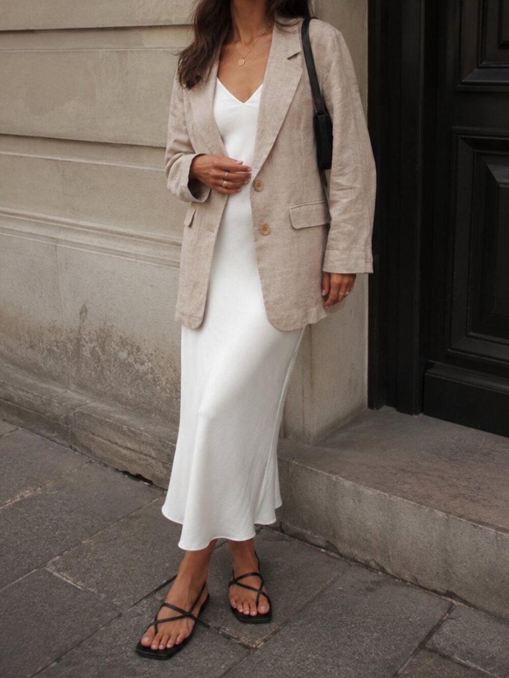 Kuso 100% Linen Beige Blazer